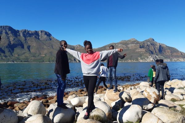 English students class outing to Hout Bay, Cape Town
